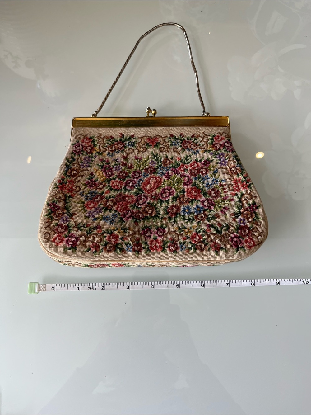 Vintage 1930’s Petit-Point Tapestry Evening Bag - Picture 4 of 6